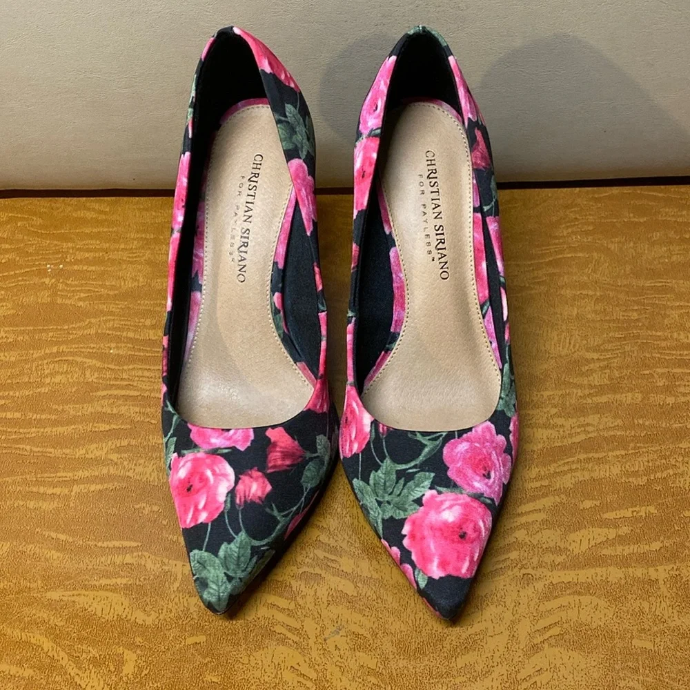 Christian Siriano Floral Fabric Women’s Heels - Picture 1 of 8